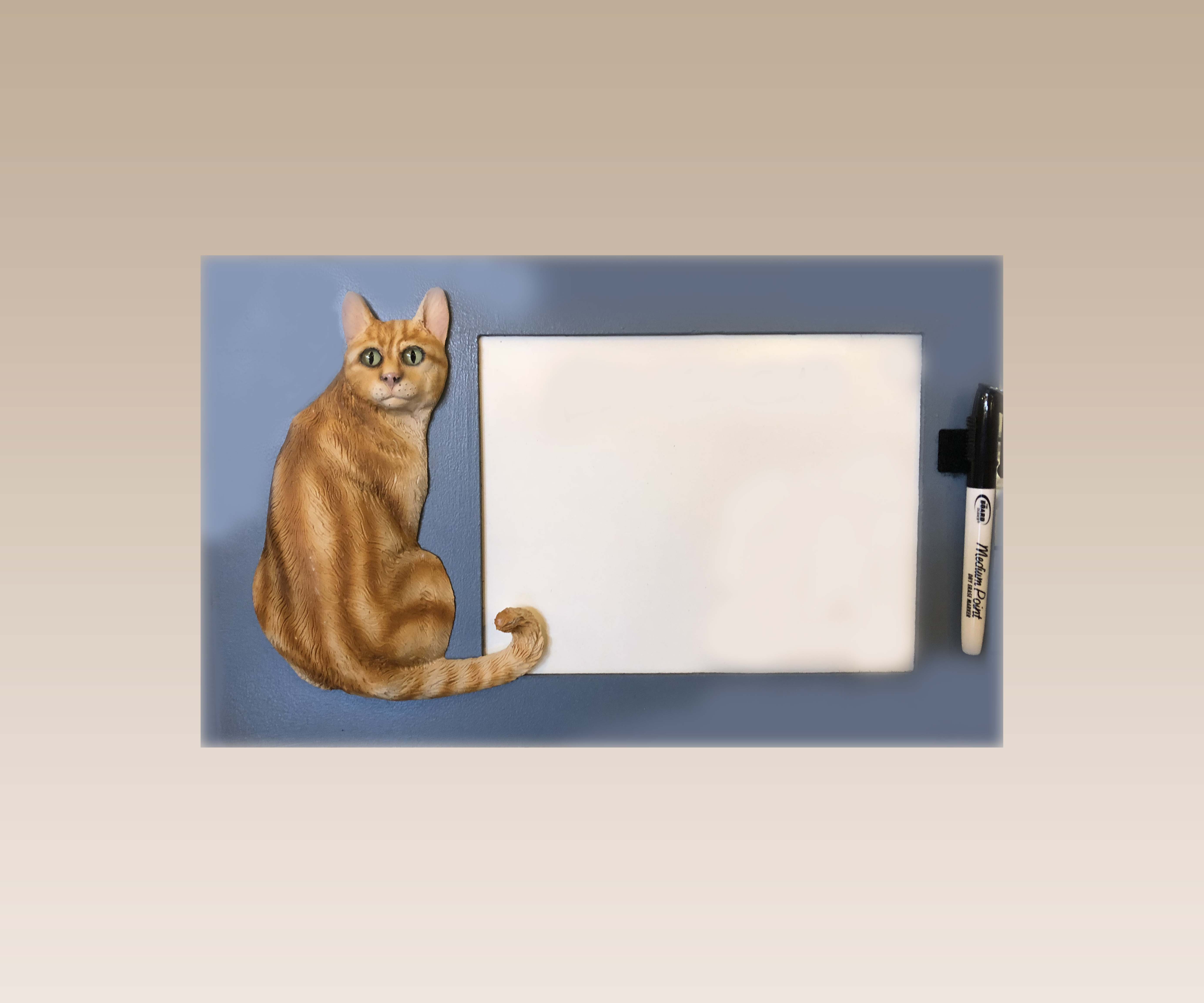 cat message board, chalk board, dry erase, cork board